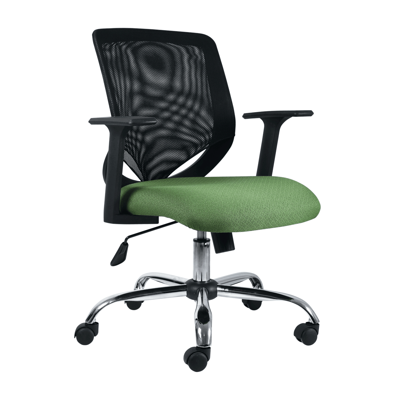 BM 7050 C silla operativa, respaldo en malla color negro, brazos y base  cromada - Muebles para Laboratorio México